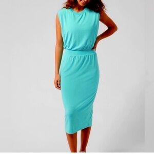 Athleta Blue Santorini Cinch Dress 2X NWT